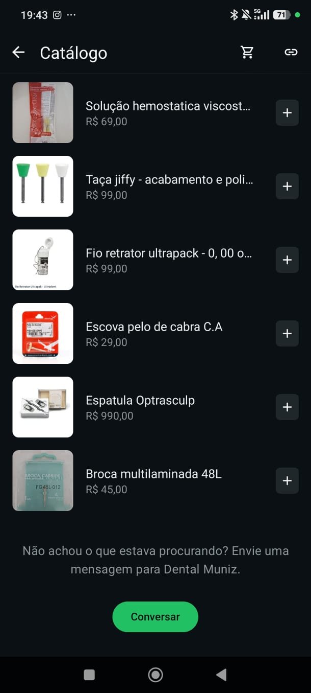 Catálogo de acabamento e instrumentais