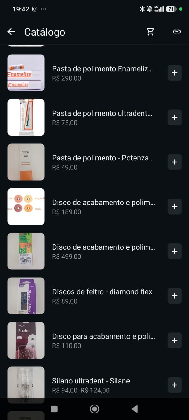 Catálogo de acabamento e polimento